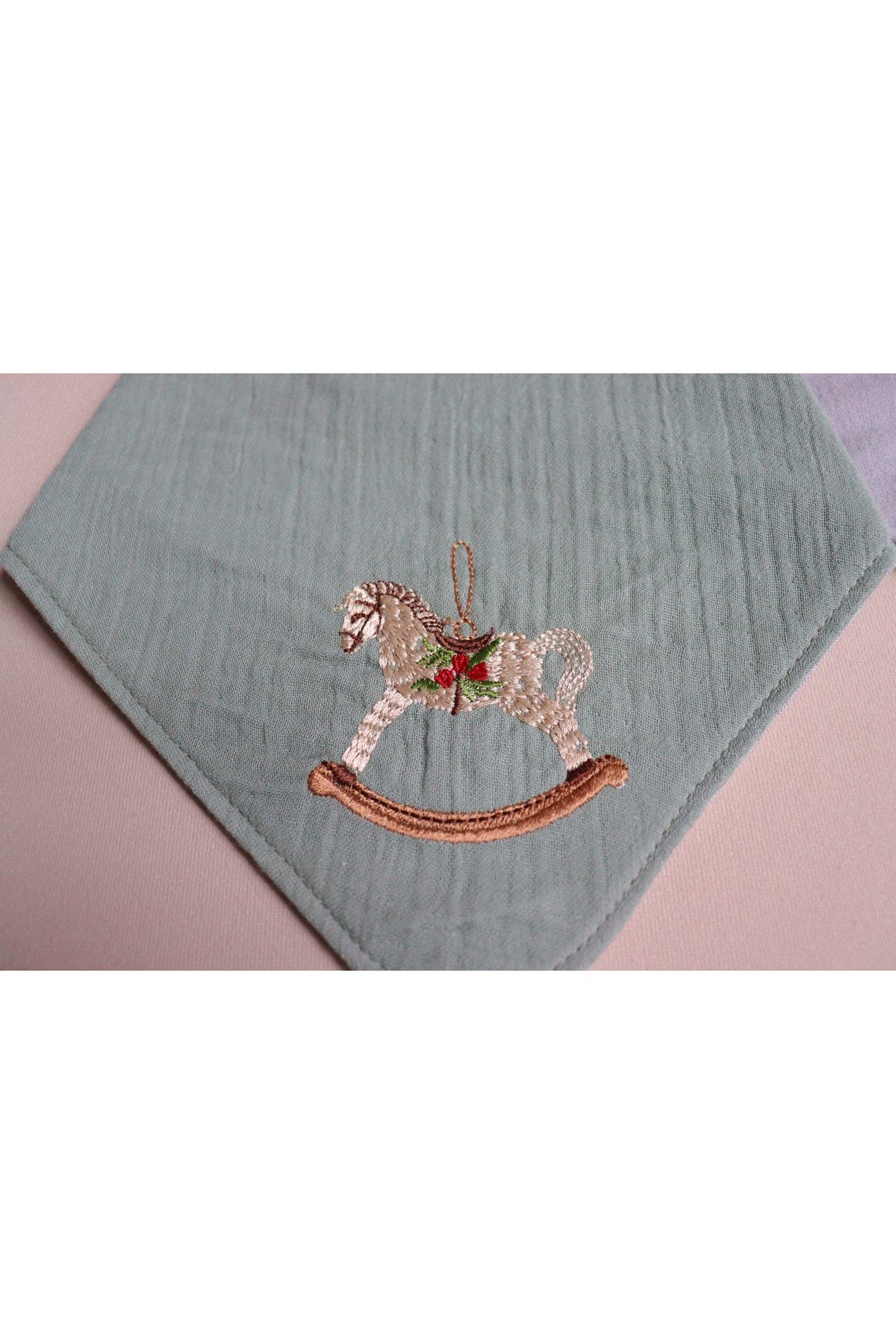 ilays beauty Çift Taraflı Bebek Önlüğü İkili Takım (Atlı karınca-Peter Rabbit Mavi) fotoğrafı 3 (önizleme)