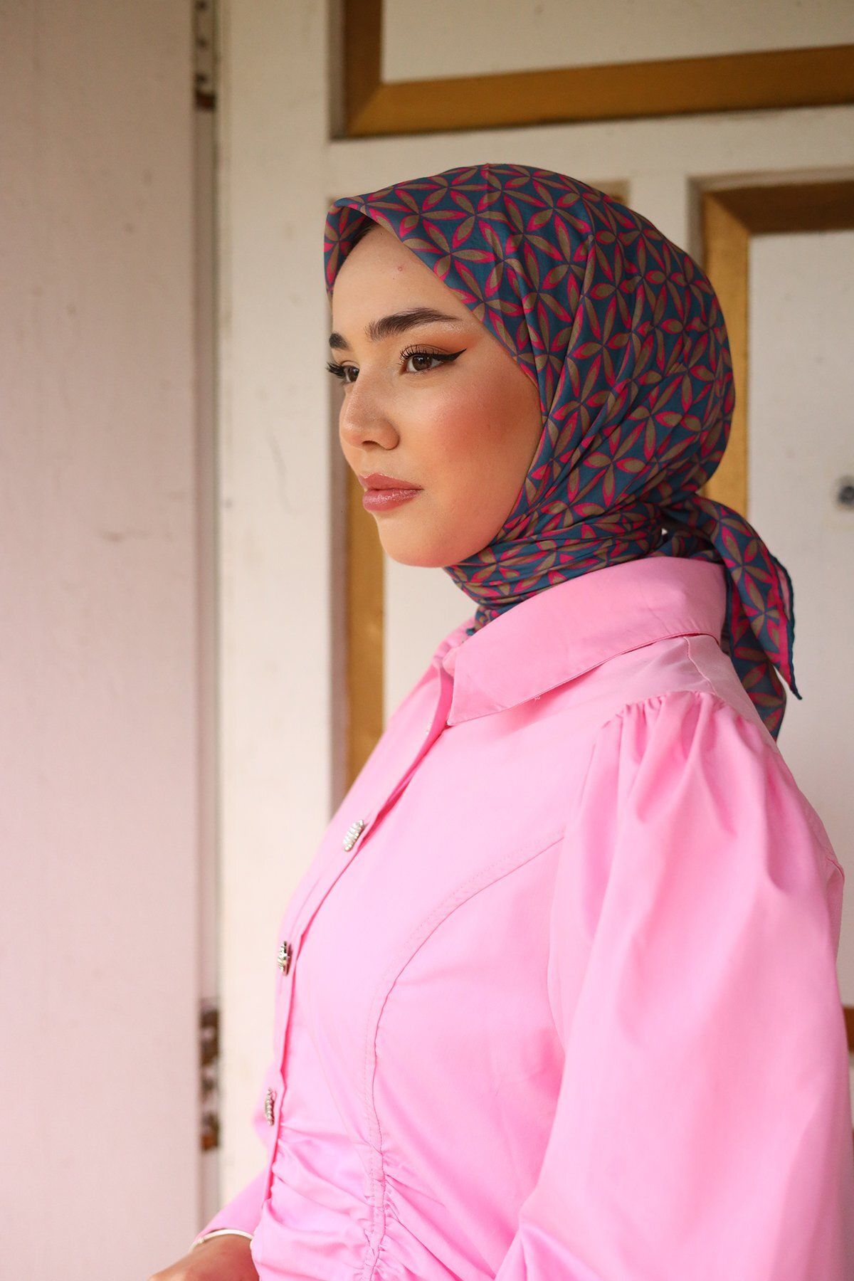 Silk Home-Soft Scarf - 73058-47 Model 3