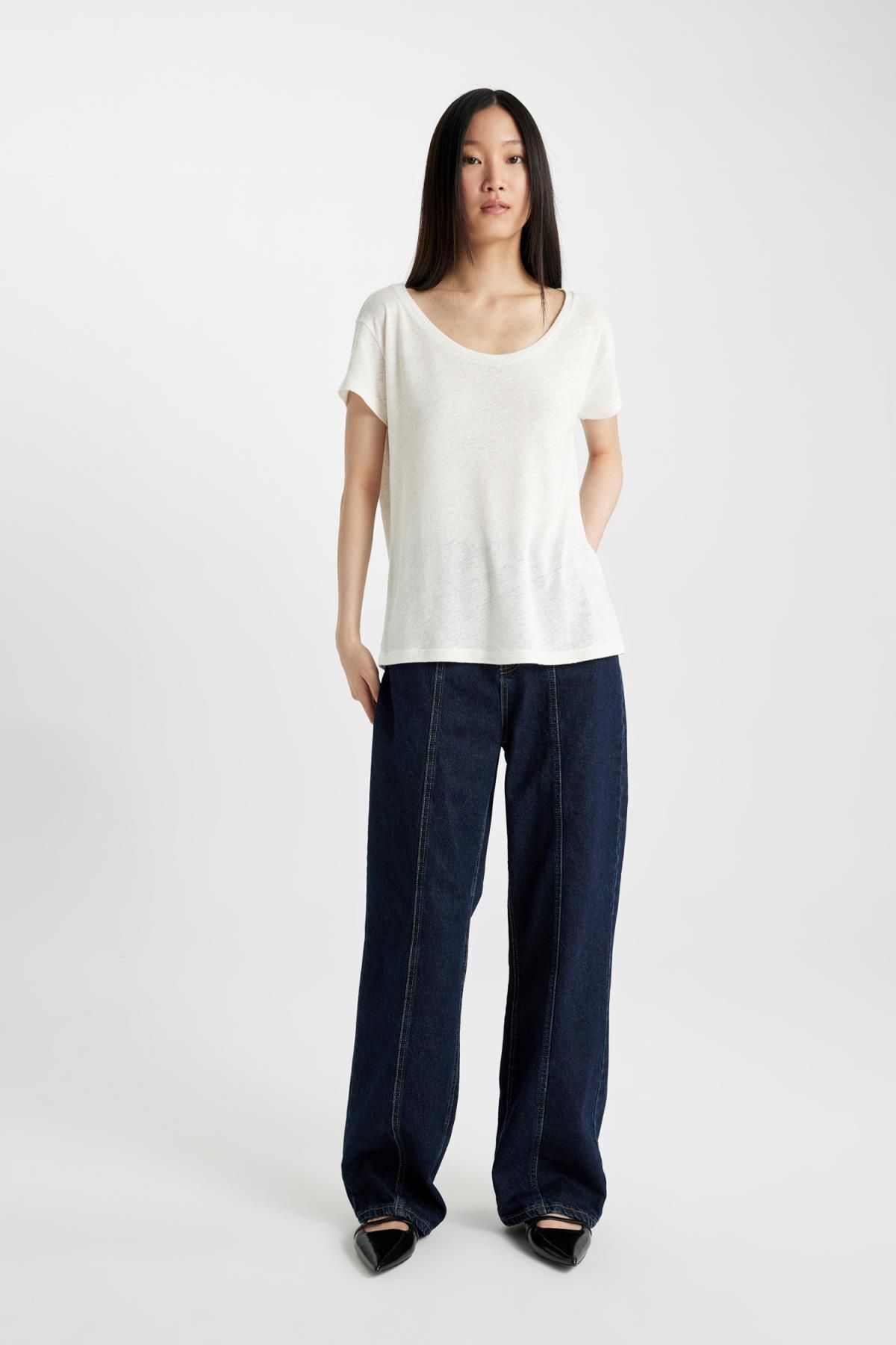 تی شرت زنانه دفاکتو | C8806AX24SM Defacto - Image 2