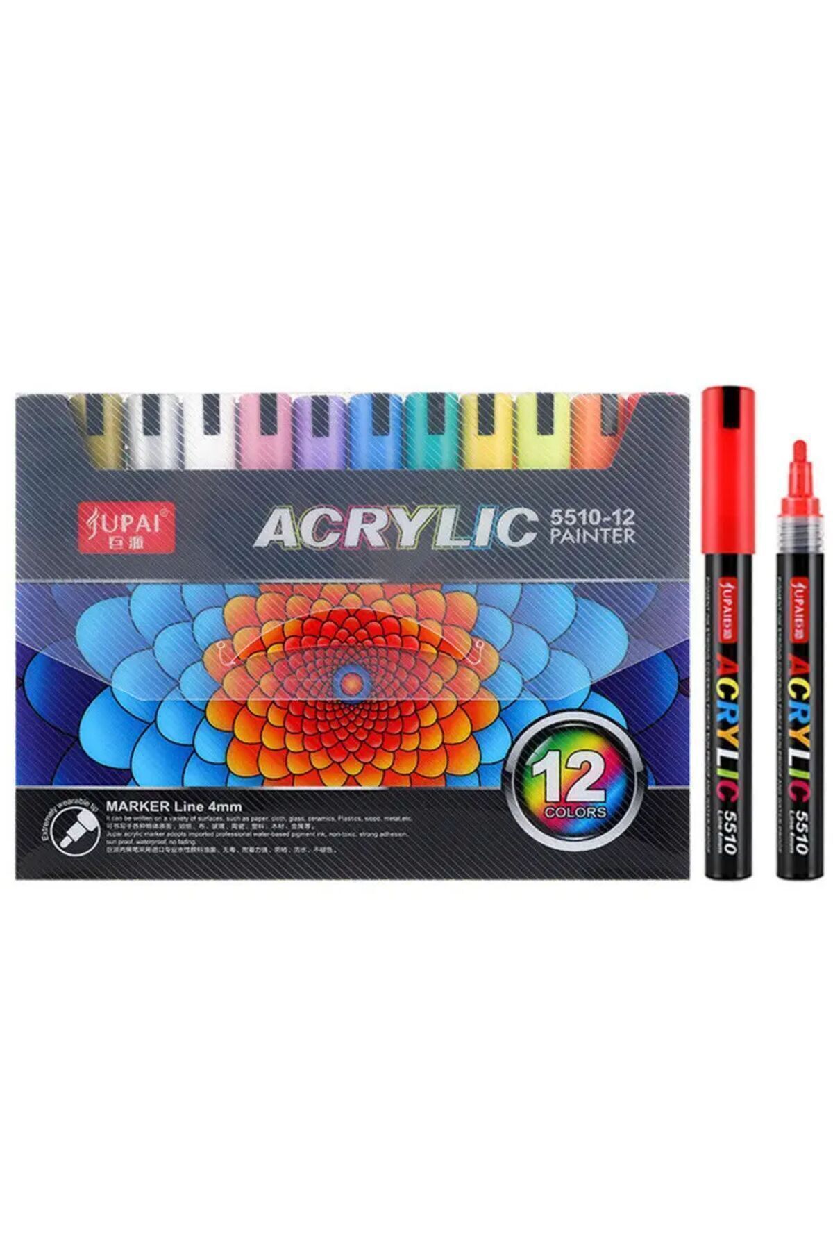 Jupai-12 Colors Water Based Archical Marker 1
