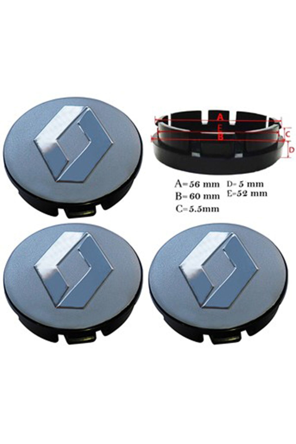 Depar RENAULT JANT GÖBEK ARMASI 56-60 MM KOYU GRİ 4 ADET