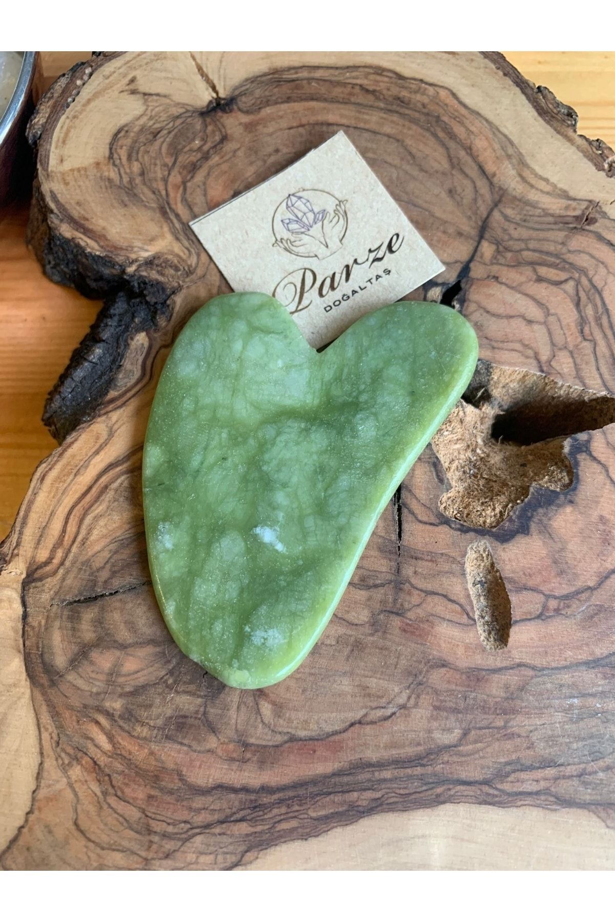 Yeşim Taşı Gua Sha Masaj Taşı — سبز parze685
