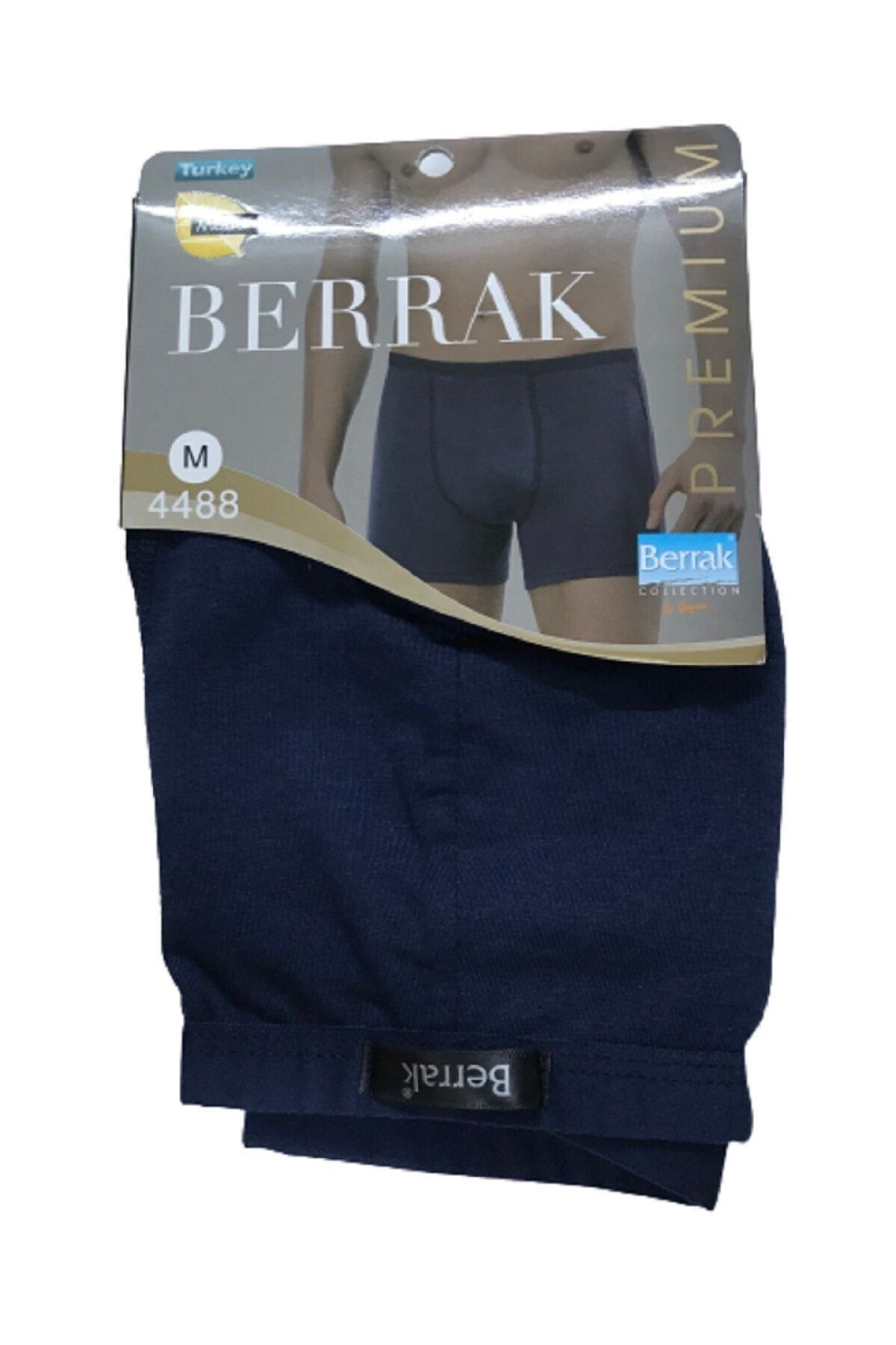 Berrak 4 Pack 4488 Тонкие эластичные модальные мужские темно-синие шорты-боксеры dlmrsbrrkbxr4488-4pkt