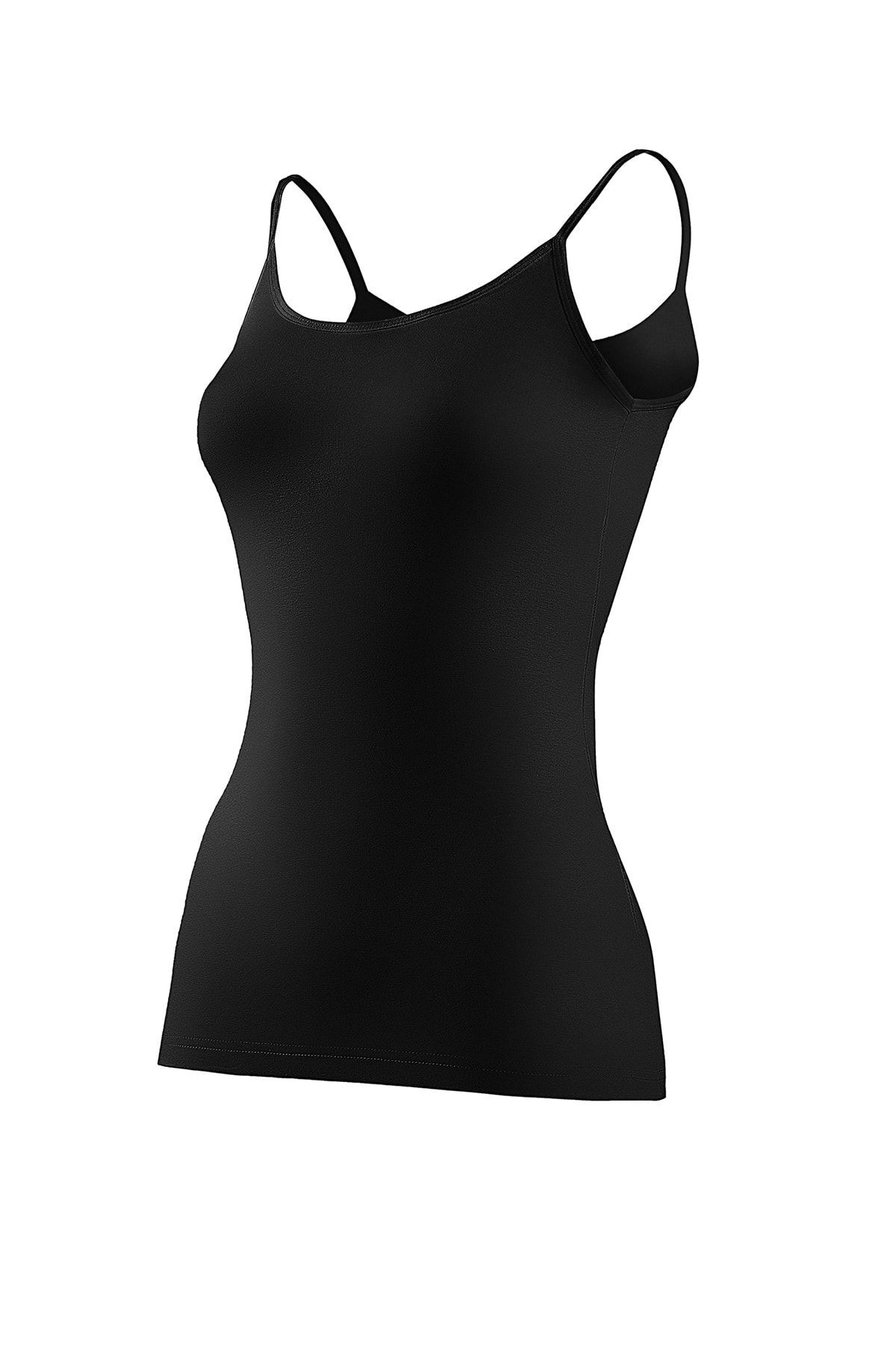 Women's Lycra Rope Strap Black 3-Pack Singlet