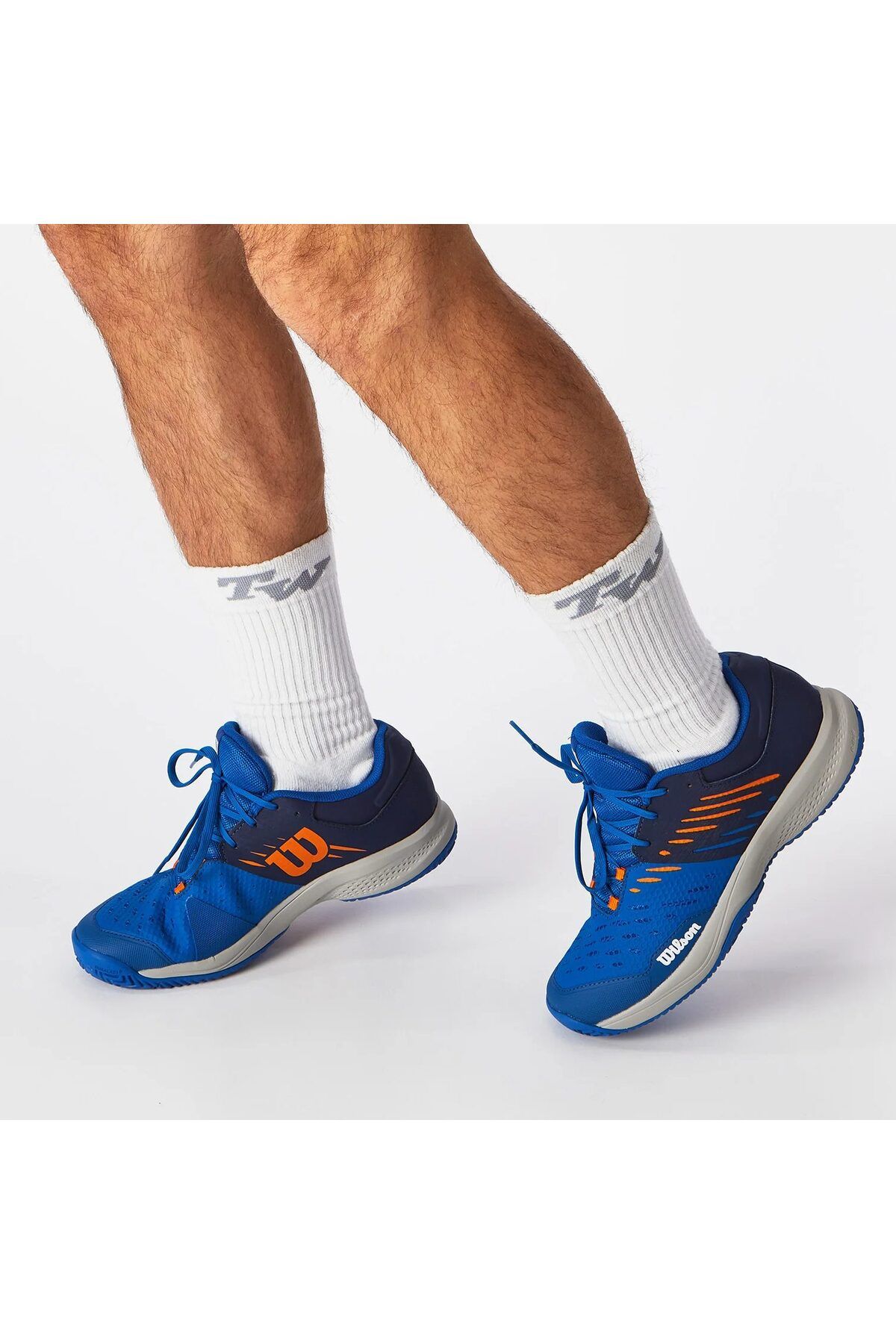 Wilson Kaos Comp 3.0 Mavi Turuncu Erkek Tenis Ayakkab s Erkek Ayakkab