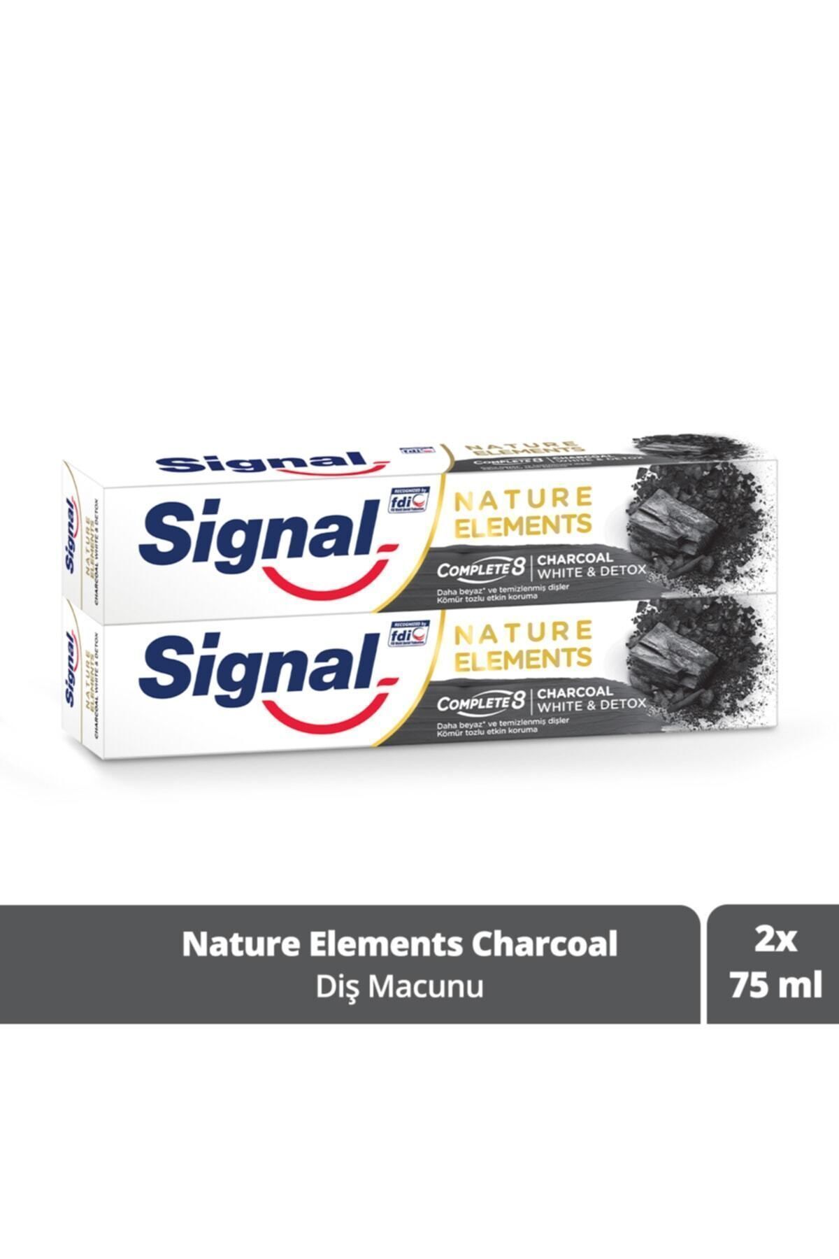 Signal-Nature Elements Charcoal Charcoal Powdered Toothpaste for Effective Protection 75 ml 2