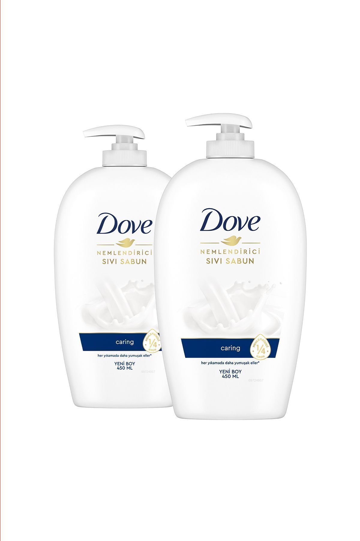 صابون مایع مرطوب کننده کرم مراقبت 1/4 کرم مرطوب کننده موثر 450 میلی لیتر Dove