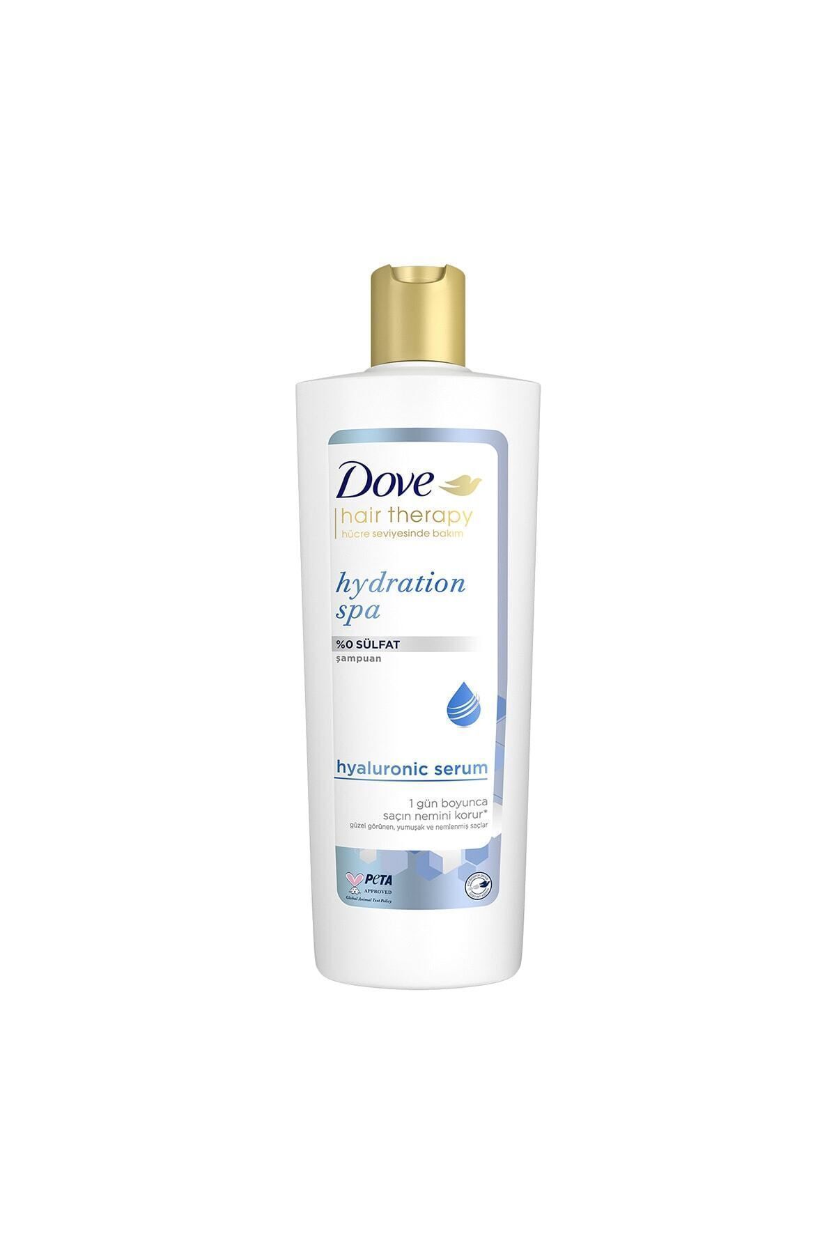 Dove-Hair Therapy 350 Ml Sulfate-Free Hair Care Shampoo - Hydration Spa Moisturizer + Comb Gift 2