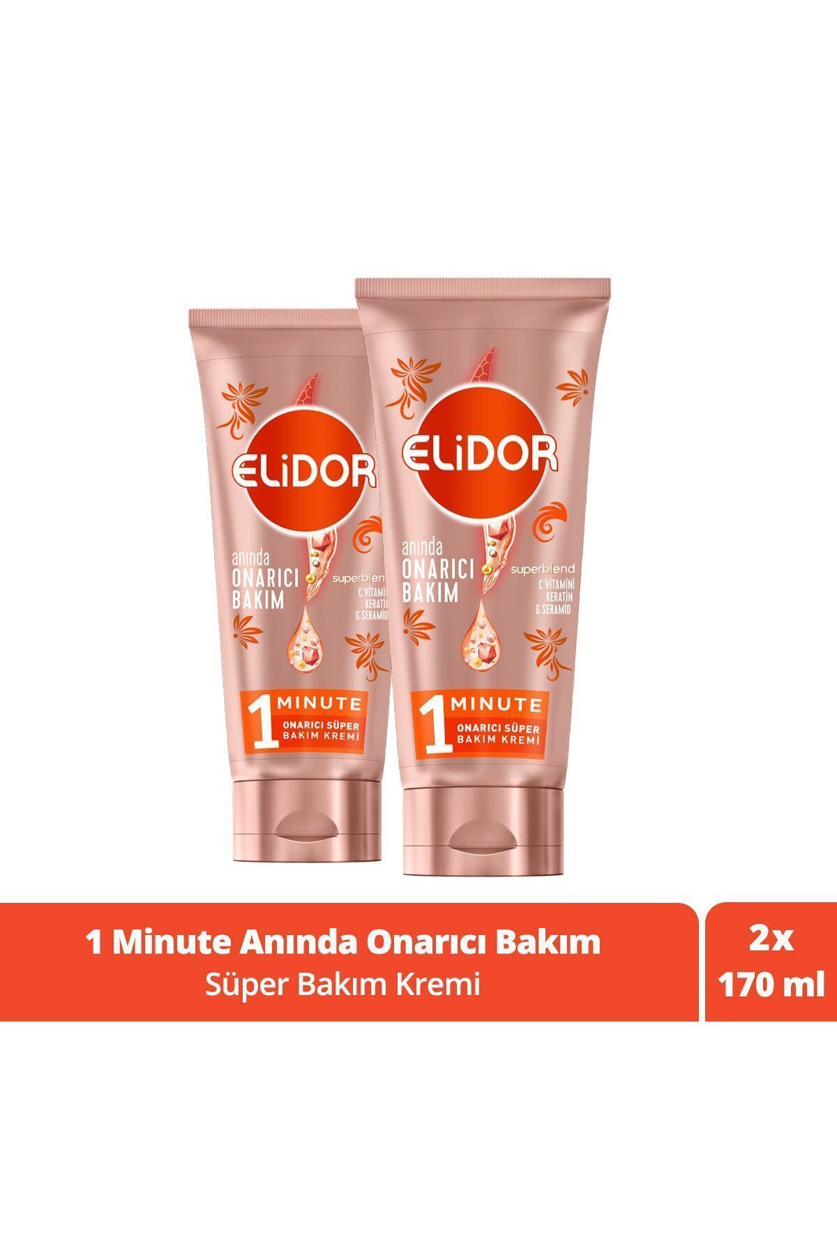 Superblend 1 Minute Onarıcı Süper Saç Bakım Kremi Anında Onarıcı Bakım 170 ml X2