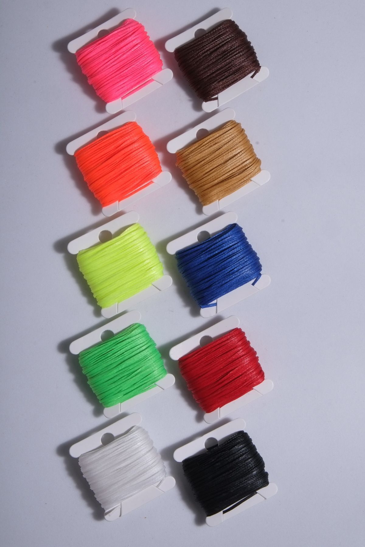 1 Mm 10 Metre 10 Renk Mumlu Ip (TOPLAM 100 METRE) Kolye Takı Tasarım Makrome Bileklik Ipi