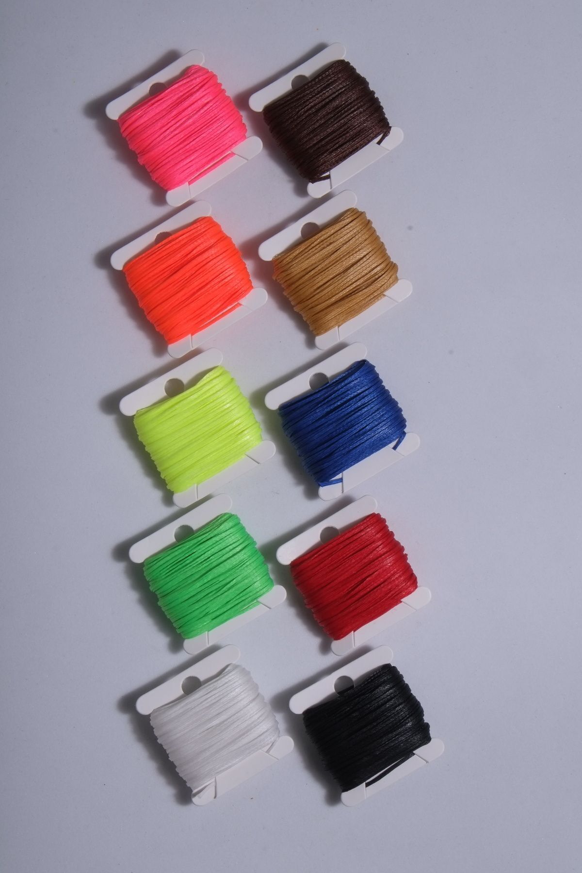 1 Mm 10 Metre 10 Renk Mumlu Ip (TOPLAM 100 METRE) Kolye Takı Tasarım Makrome Bileklik Ipi
