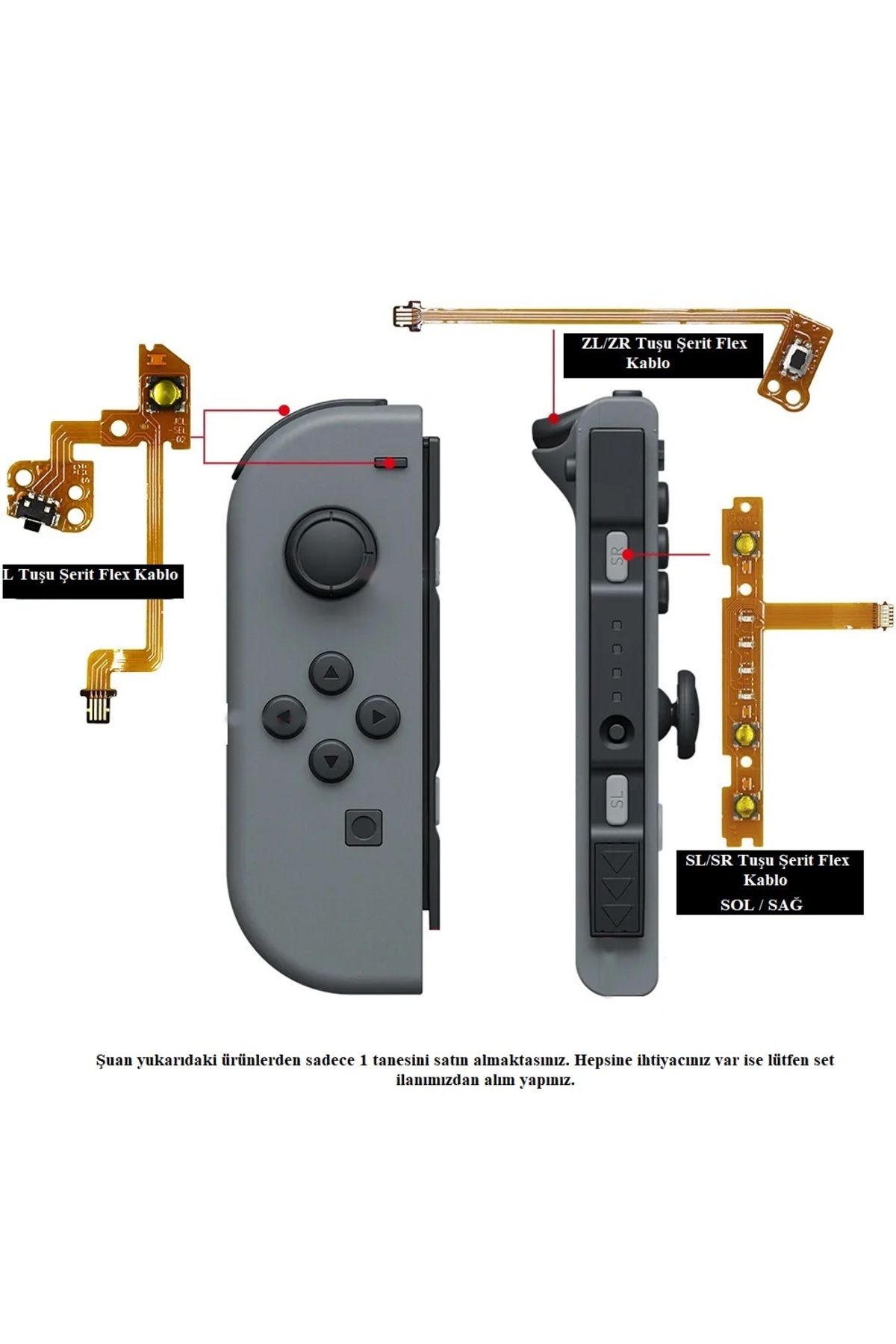 Teknoroket Nintendo Switch SL Tuşu Şerit Flex Kablo Switch