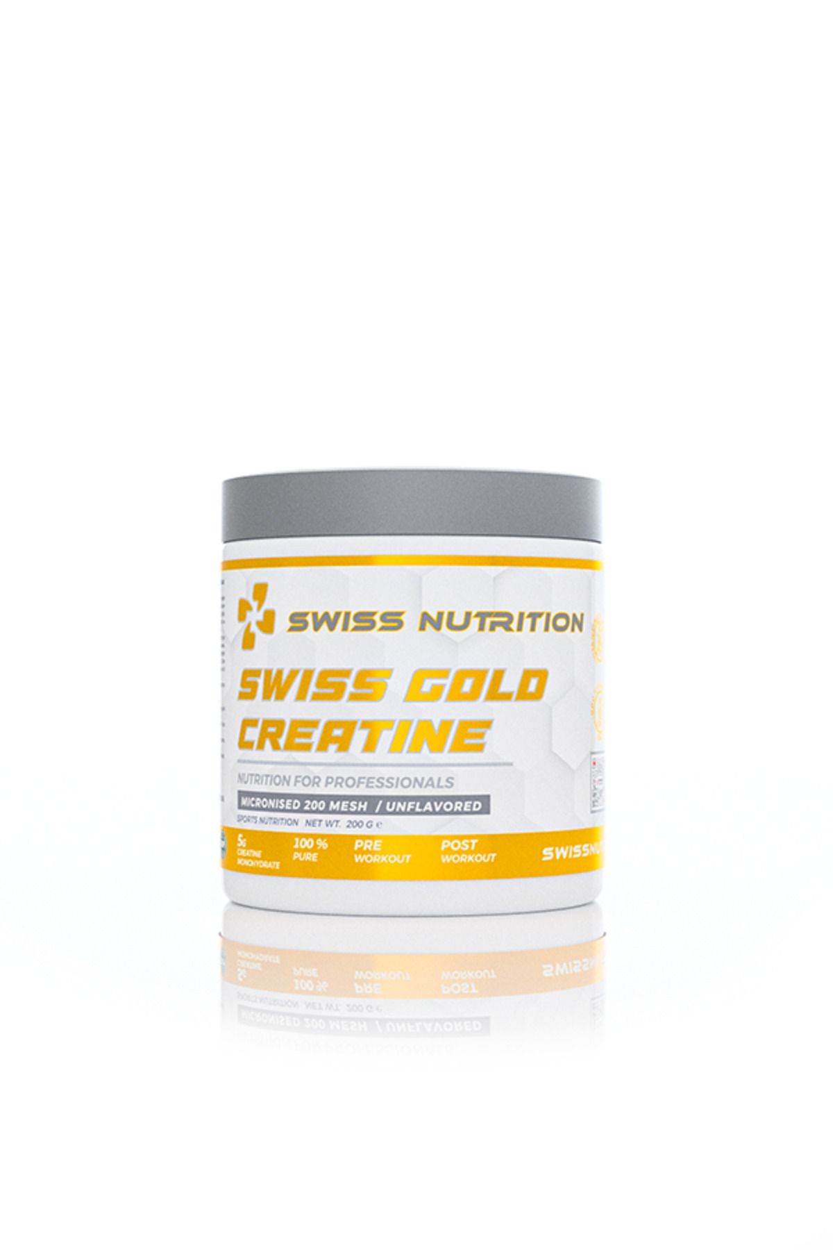Swiss Nutrition Swiss Gold Creatine | Aromasız Saf Creatine | 200g 40 Servis