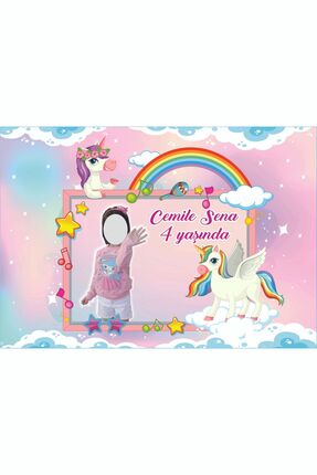 SUFİ Unicorn Temalı Doğum Günü Afişi 70x100 cm