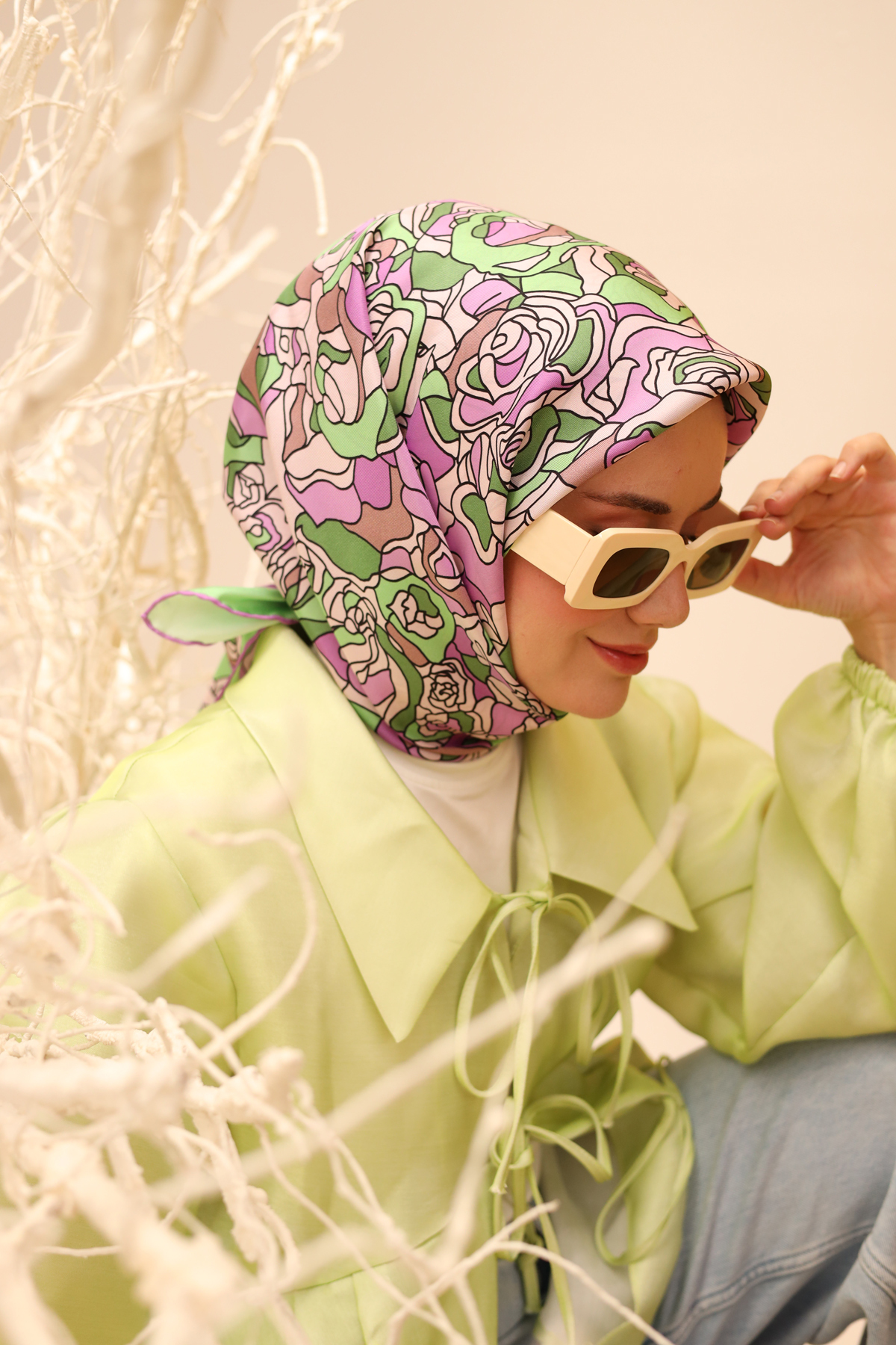 روسری زنانه خانه ابریشم | 11434-08 Silk Home - Image 2