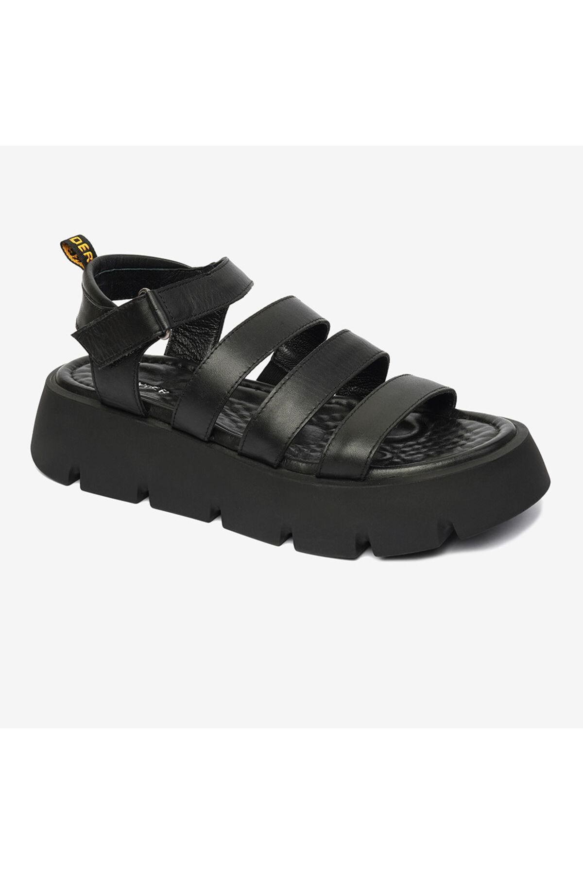 صندل چرم اصل مشکی زنانه 4y2as50710 Greyder