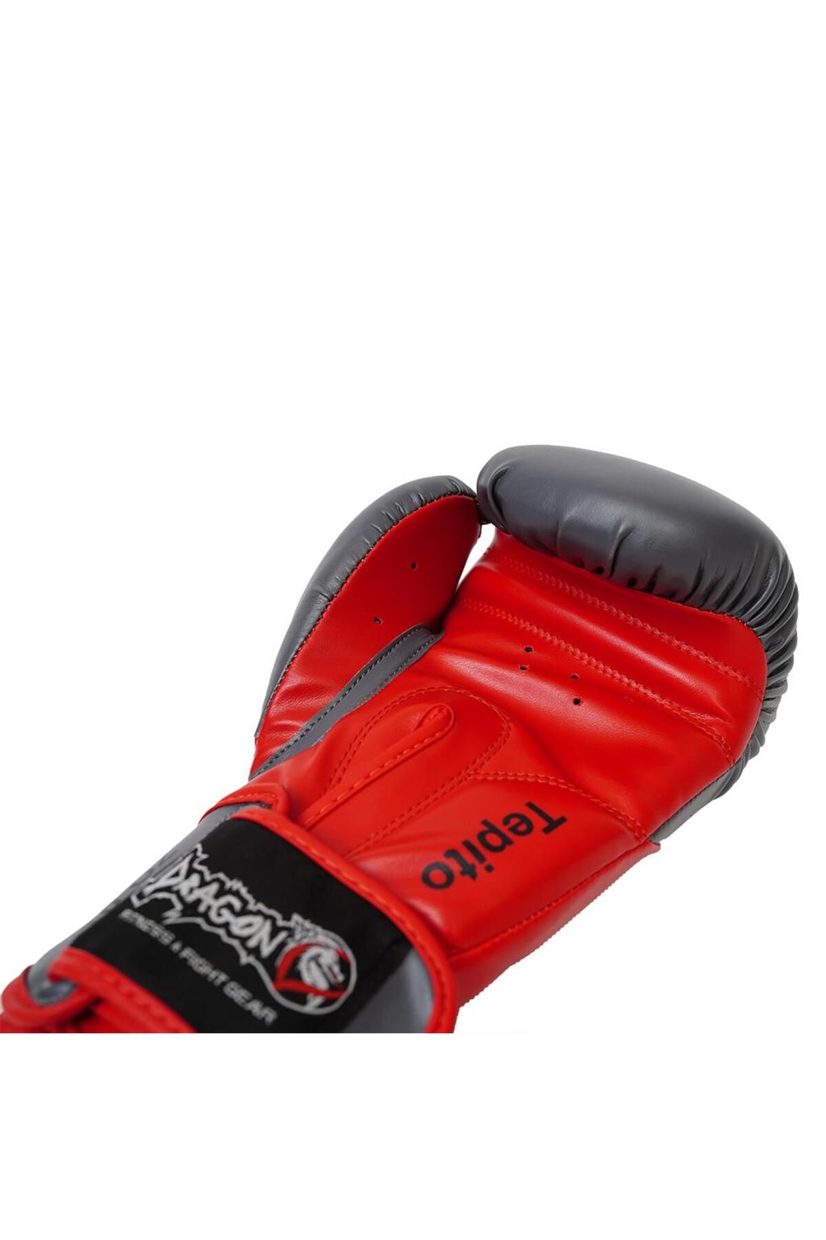 دستکش بوکس قرمز مردانه و زنانه 30341 P Tepito Boxing Glove Muay Thai 2024 سری جدید 0424 Dragondo