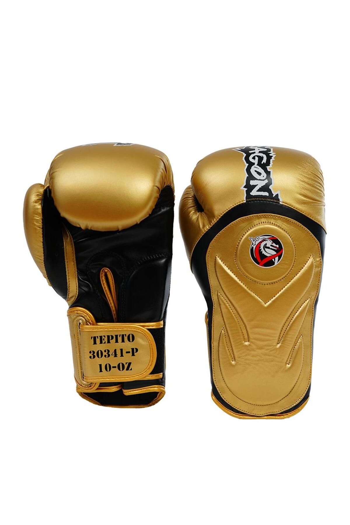دستکش بوکس مشکی مردانه و زنانه 30341 P Tepito Boxing Glove Muay Thai 2024 سری جدید 0424 Dragondo