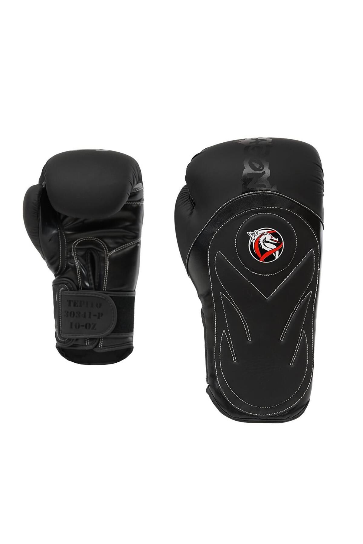 دستکش بوکس مشکی مردانه و زنانه 30341 P Tepito Boxing Glove Muay Thai 2024 سری جدید 0424 Dragondo