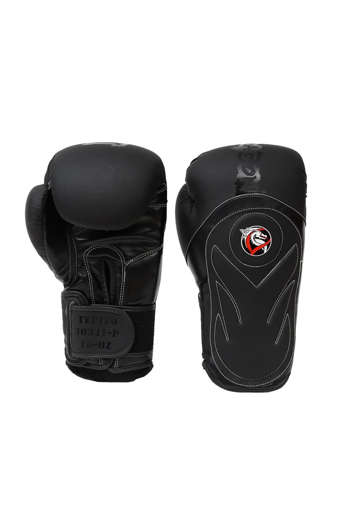 دستکش بوکس مشکی مردانه و زنانه 30341 P Tepito Boxing Glove Muay Thai 2024 سری جدید 0424 Dragondo