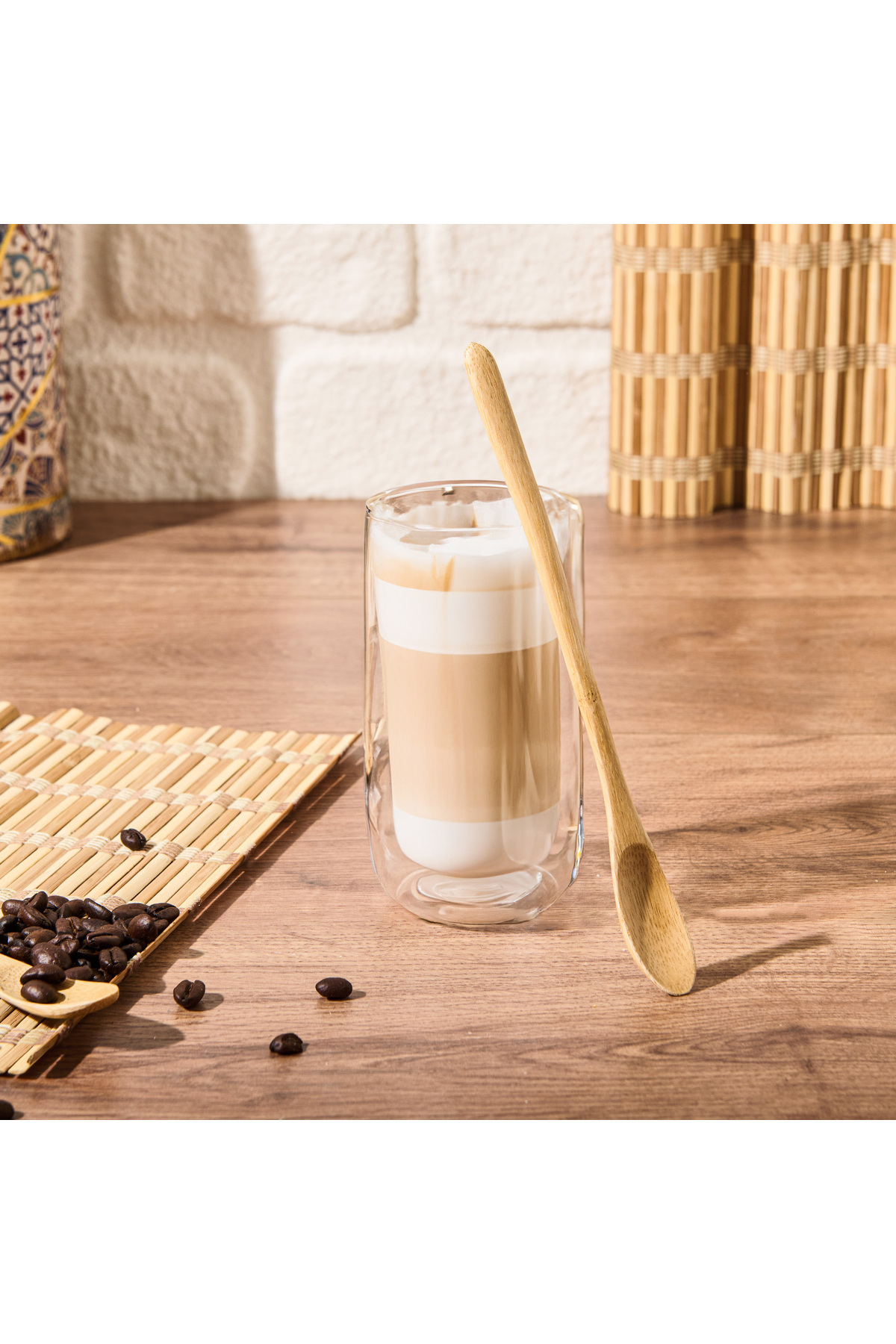 Legro 2-Piece Latte Spoon - Brown