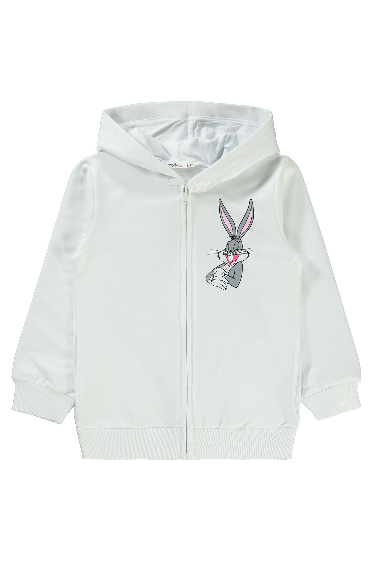 BUGS BUNNY Kız Çocuk Hırka 6-9 Yaş Beyaz 39849177824S2