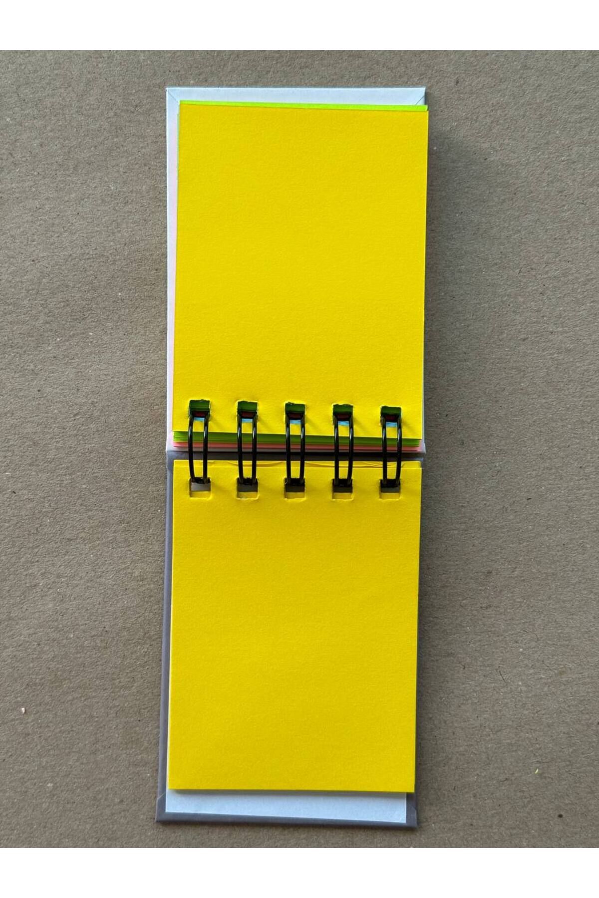 LİMON DEFTER-Lemon Notebook Mini Hard Cover Color Page Spiral Notepad 6