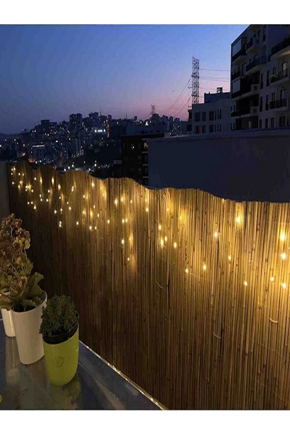 Hasır Doğal Kamış Çit 100x500 cm Balkon Kapatma Gölgelik (1x5 Metre) 5