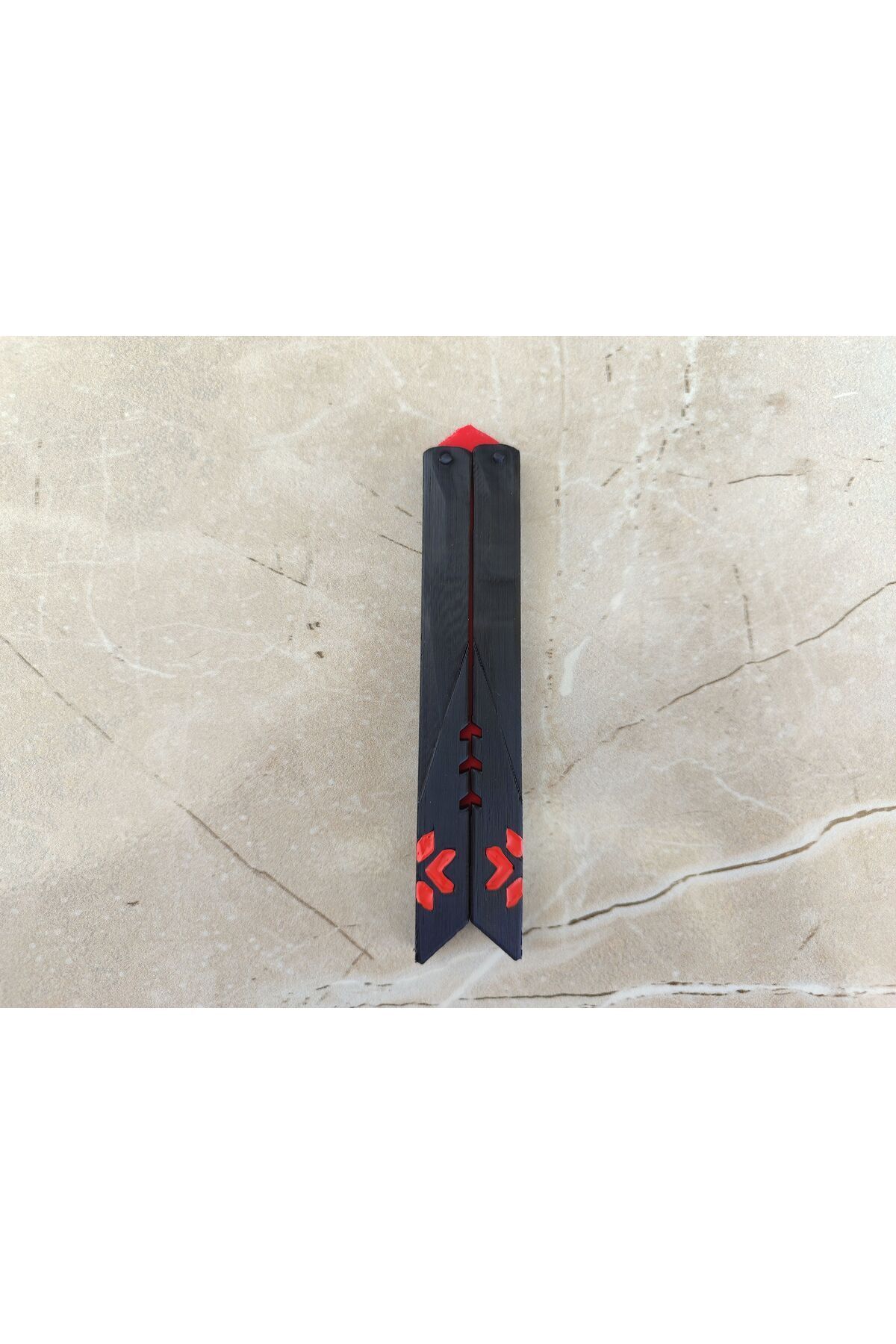 3DŞehri Plastik Bıçak Siyah/Kırmızı