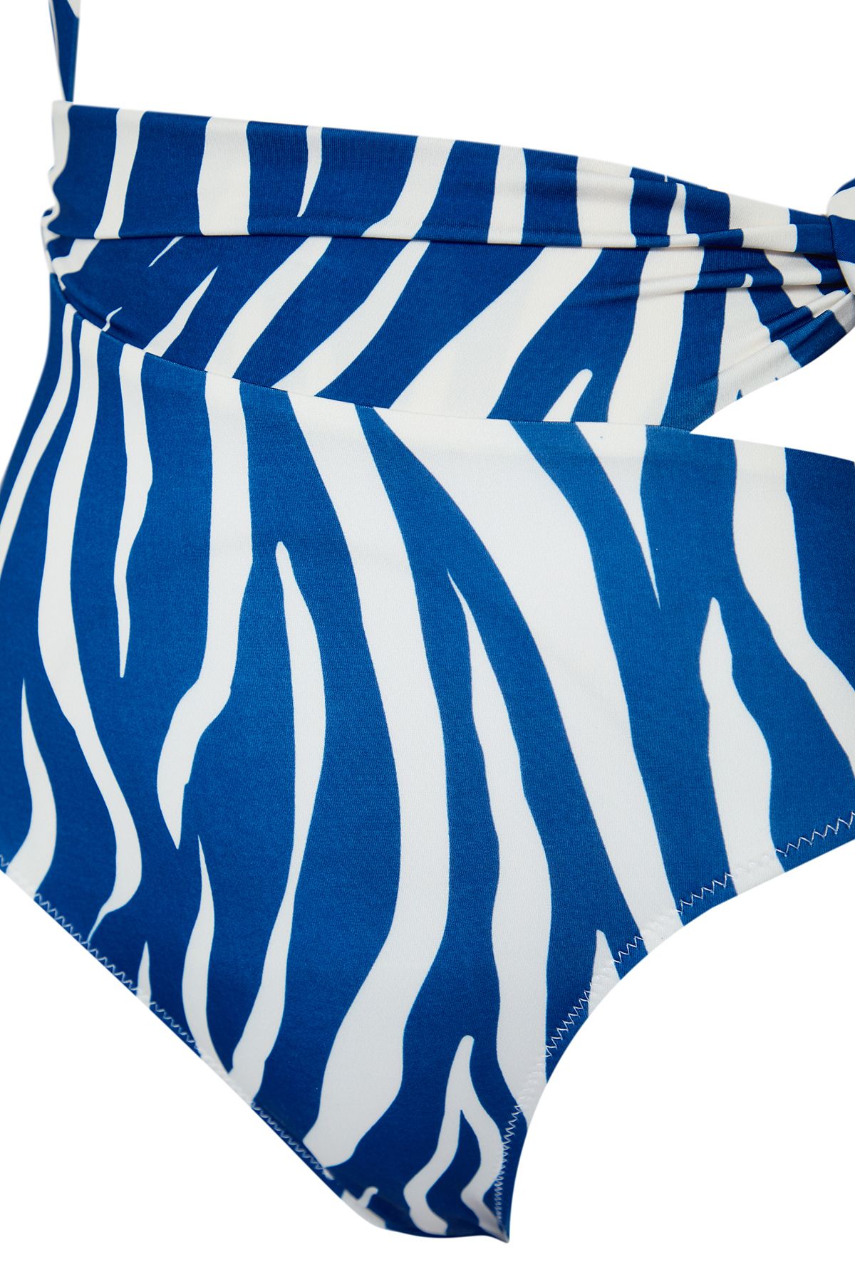 Trendyol Collection-Costum de baie decupat cu imprimeu zebră cu un singur umăr - Regular Fit TBESS22MA0197 6