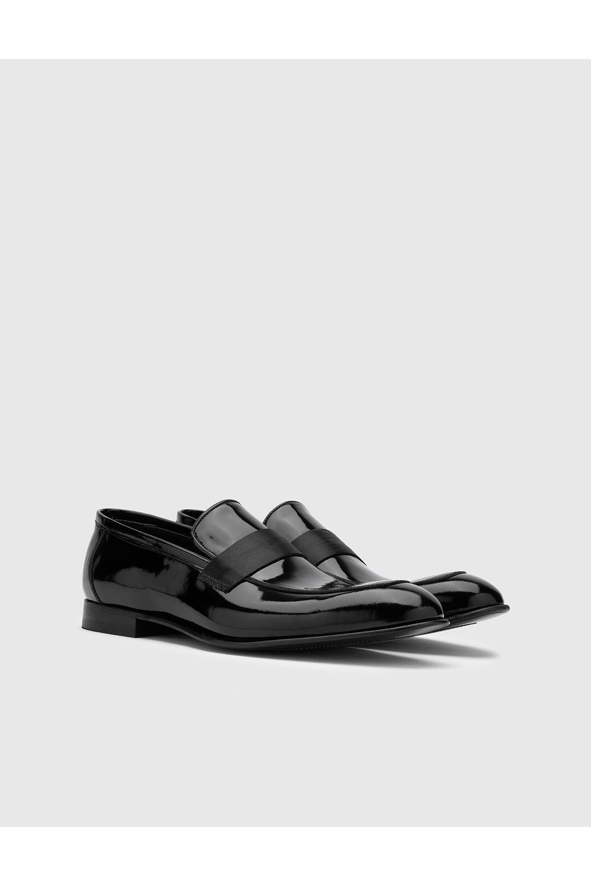 İlvi Cosmos Мужские черные классические туфли из натуральной лакированной кожи Cosmos-9745.1008