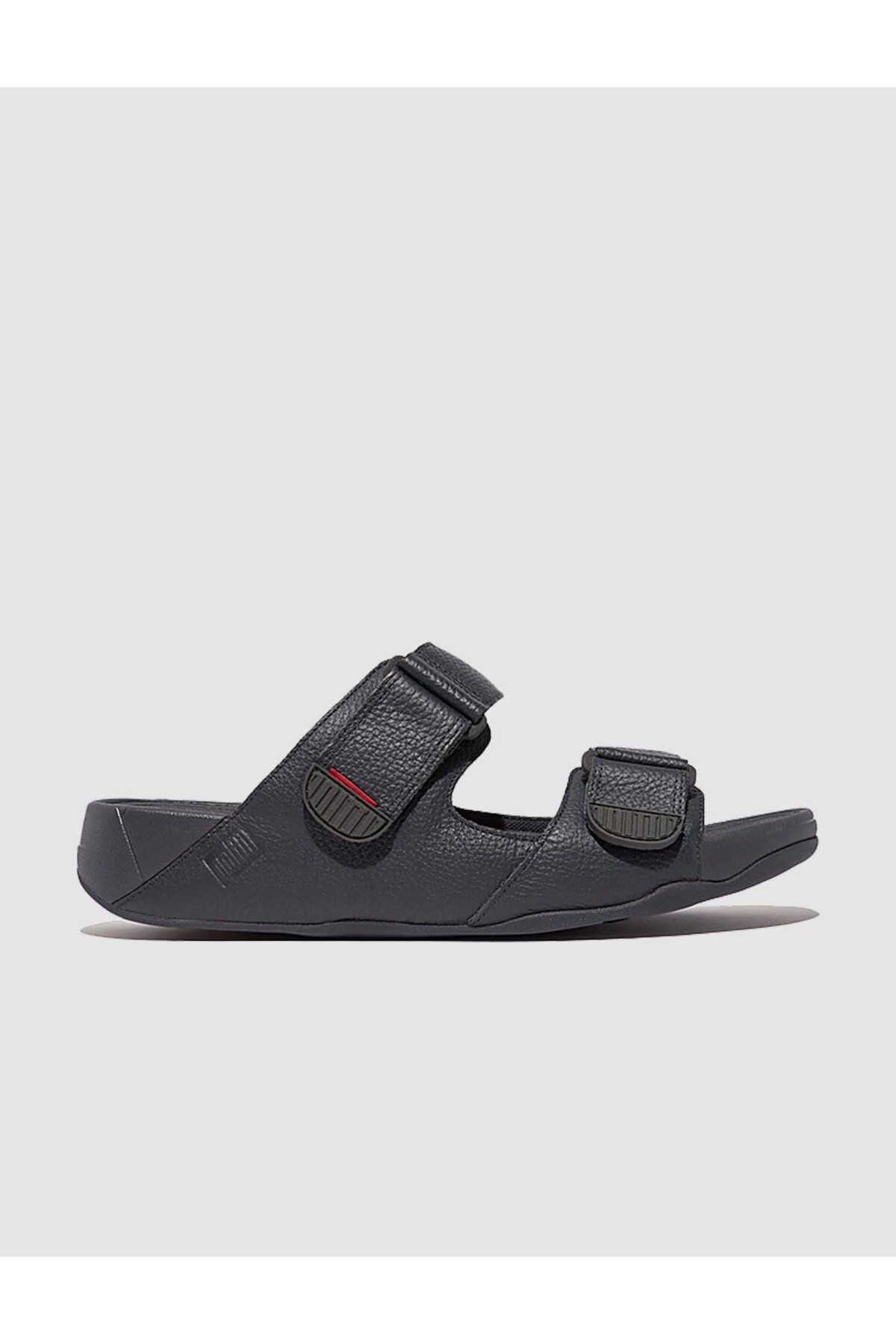 Fitflop Gogh Moc L05 Мужские тапочки из натуральной кожи темно-синего цвета 124722