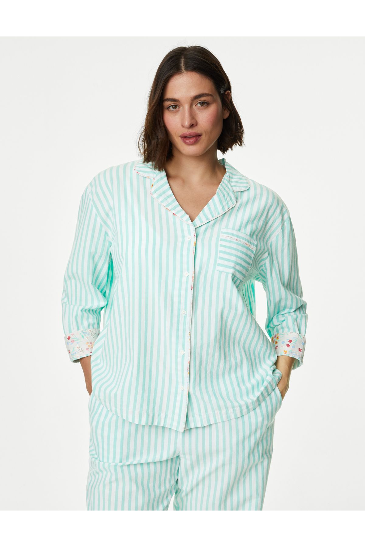 Пижамный топ Marks & Spencer из чистого хлопка Cool Comfort™ T37003528T