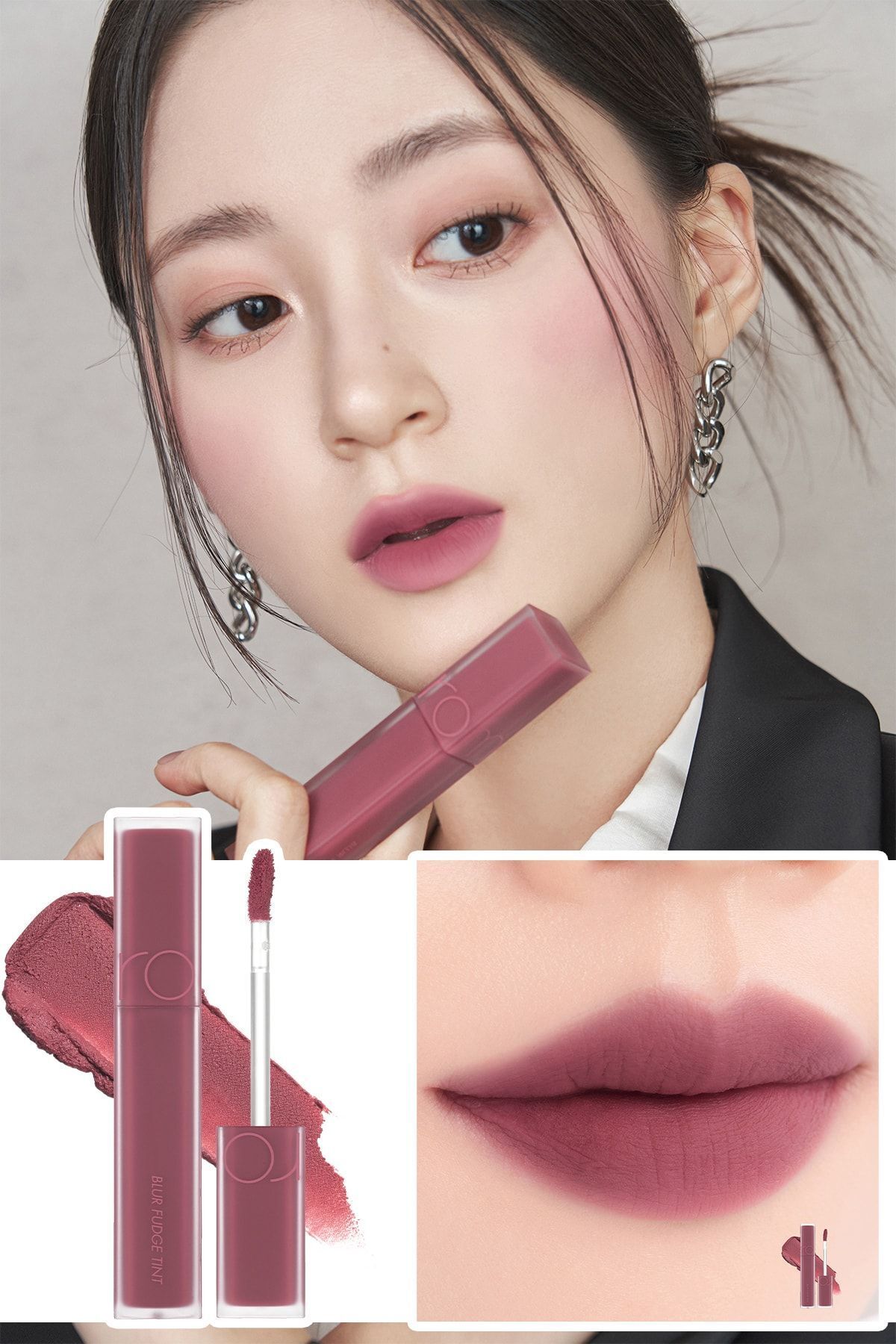 Romand-Blur Fudge Tint Providing a Matte and Smooth Look - Mauvish (Vi̇oni̇ne) 2