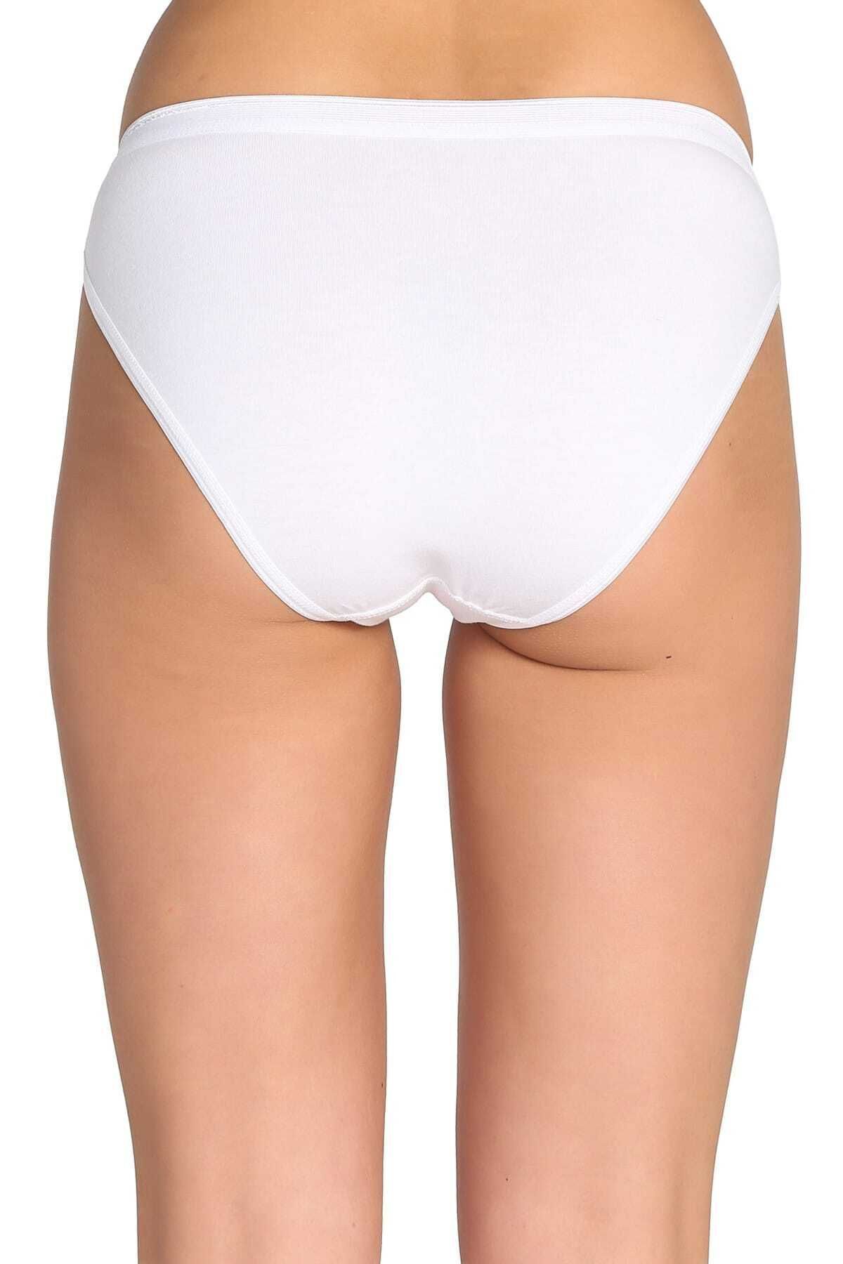 Tutku-Chiloți albi de bikini din bumbac Waterway, pachet de 3 2