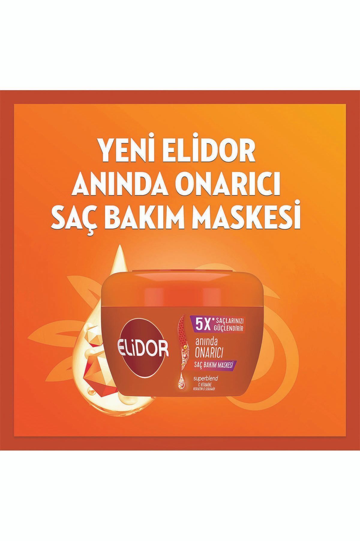 Superblend Saç Bakım Maskesi Anında Onarıcı C Vitamini Keratin Seramid 160 ml X2 — SET.UNİ.4151 — تصویر 3 از 7