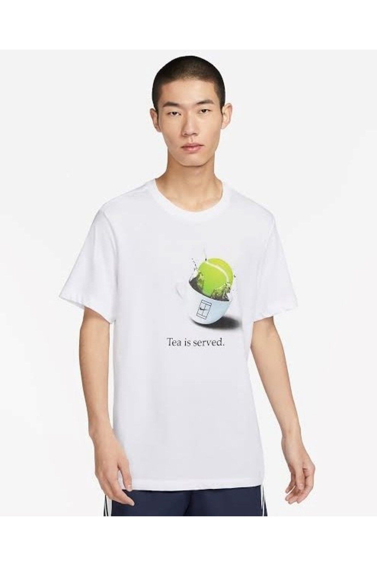 تی شرت سفید مردانه تنیس court Dri Fit FD0031 100 Nike