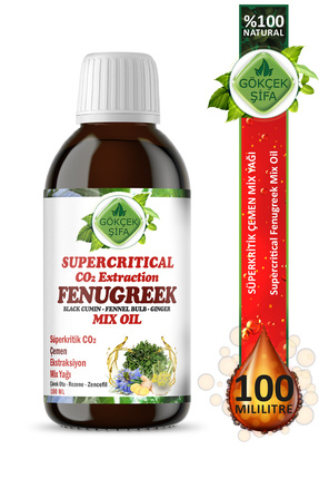 Gökçek Şifa Çemen Süperkritik Mix Yağı 100 ml (FENUGREEK SUPERCRİTİCAL MİX OİL)