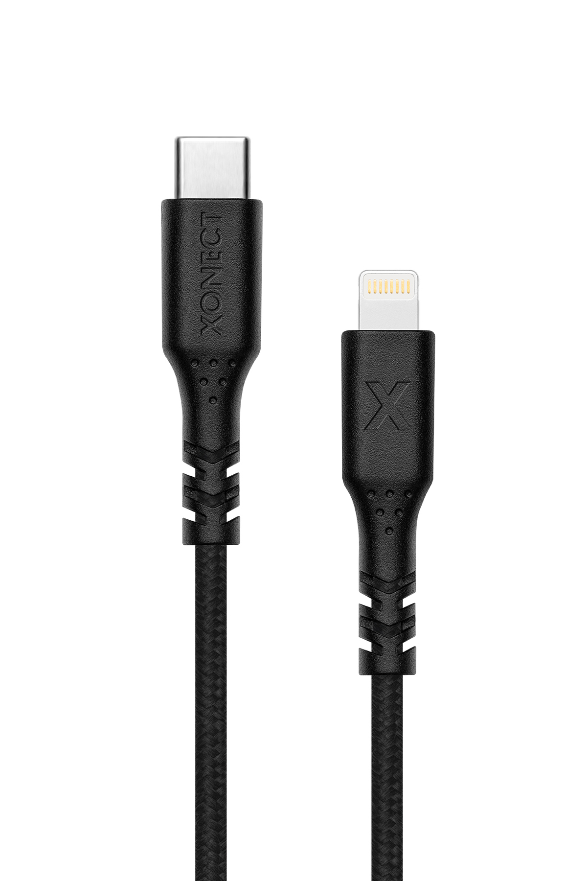 XONECT TypeC to Lightning iPhone için Hızlı Şarj ve Data Kablosu 40cm Hasır (Siyah)