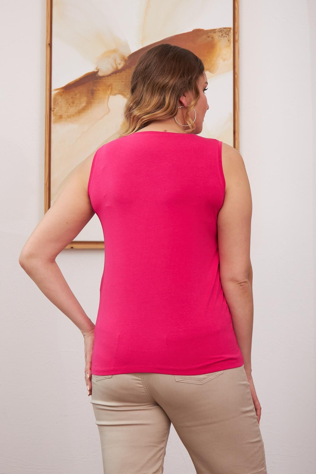 RMG-Plus Size Fuchsia Undershirt 4