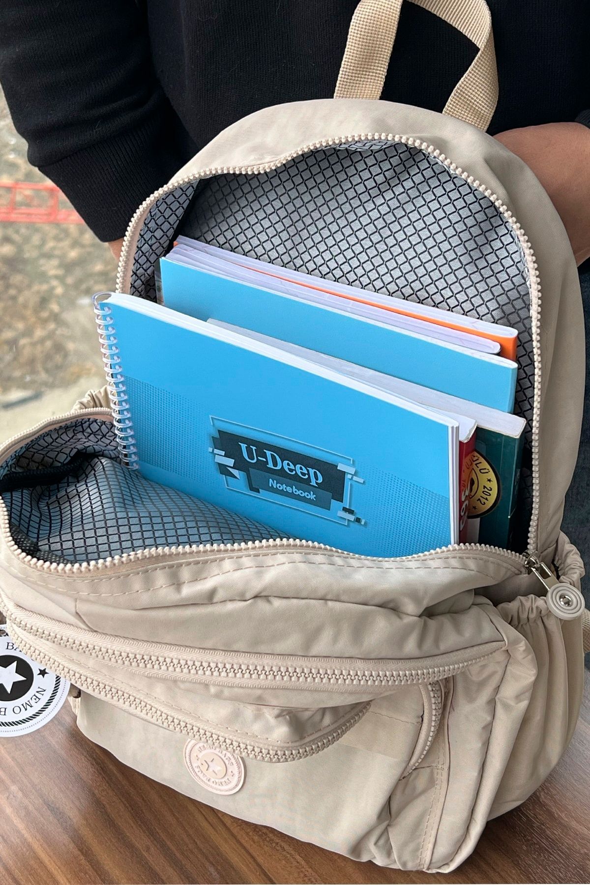 کوله پشتی زنانه بژ NEMO BAGS | sırtçantası اورجینال - تصویر 7