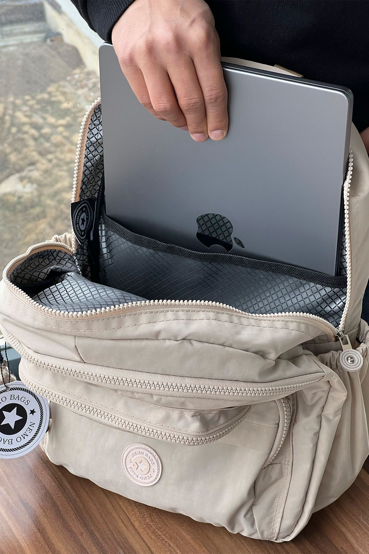 کوله پشتی زنانه بژ NEMO BAGS | sırtçantası اورجینال - تصویر 6