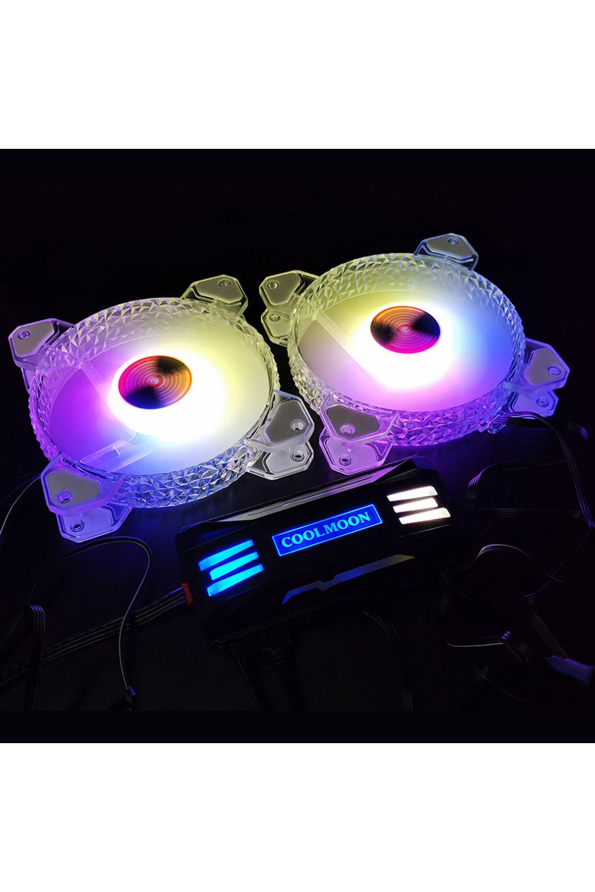 Choice-COOLMOON RGB Controller 4Pin PWM 5V 3Pin ARGB Cooling Fan Smart Remote Control for Computer PC Ca... 6