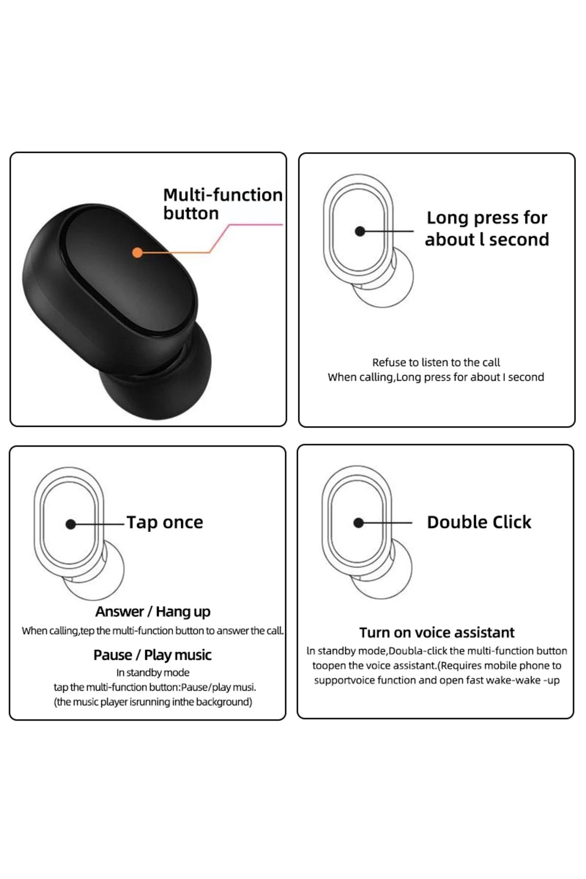 Xiaomi-سماعات Redmi Airdots 2 سماعات Mi الأصلية Xiaomi True اللاسلكية سماعات بلوتوث Air Dots H... 6