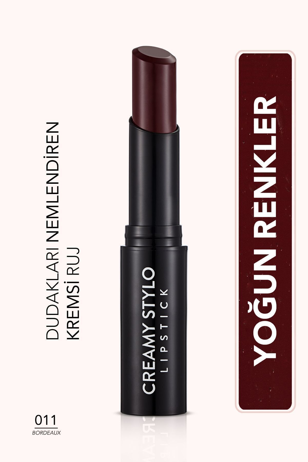 Flormar Semi Gloss Stick Lipstick- Creamy Stylo Lipstick -011 Bordeaux- 8682536013710