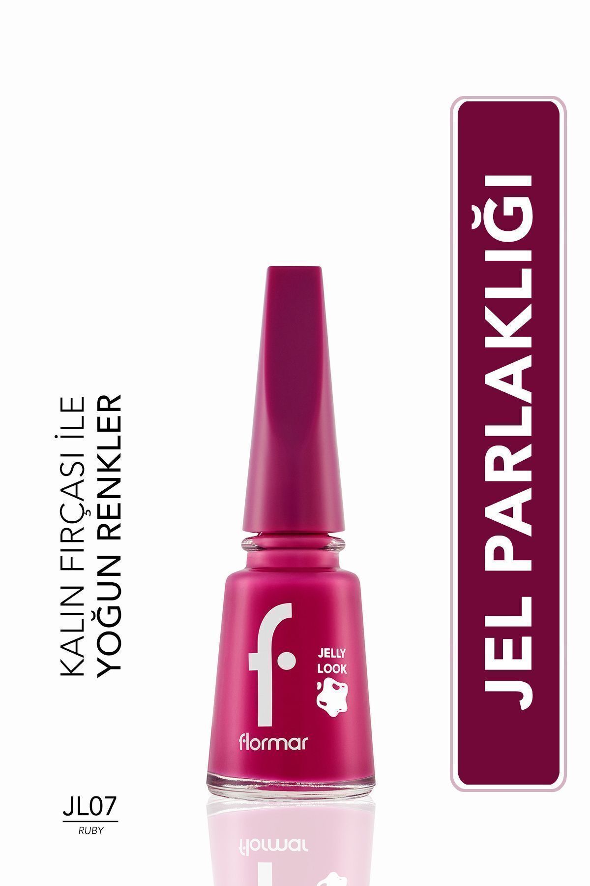 Лак для ногтей Flormar - Эмаль для ногтей Jelly Look Jl07 Рубин 8690604233656