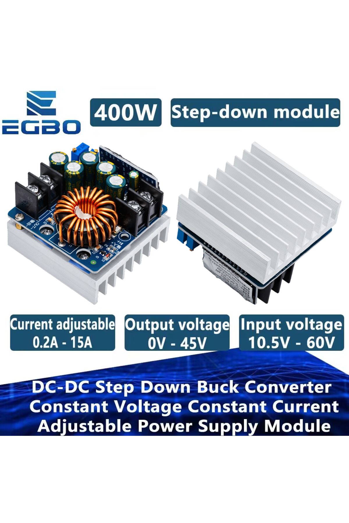 Choice-DC-DC 400W 15A Step Down Buck Converter DC 10V-60V To 0-45V Constant Voltage Constant Current Adj... 7