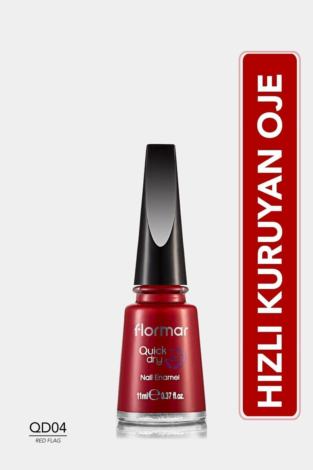 Лак для ногтей Flormar Quick Dry Red Flag 04 8690604233984