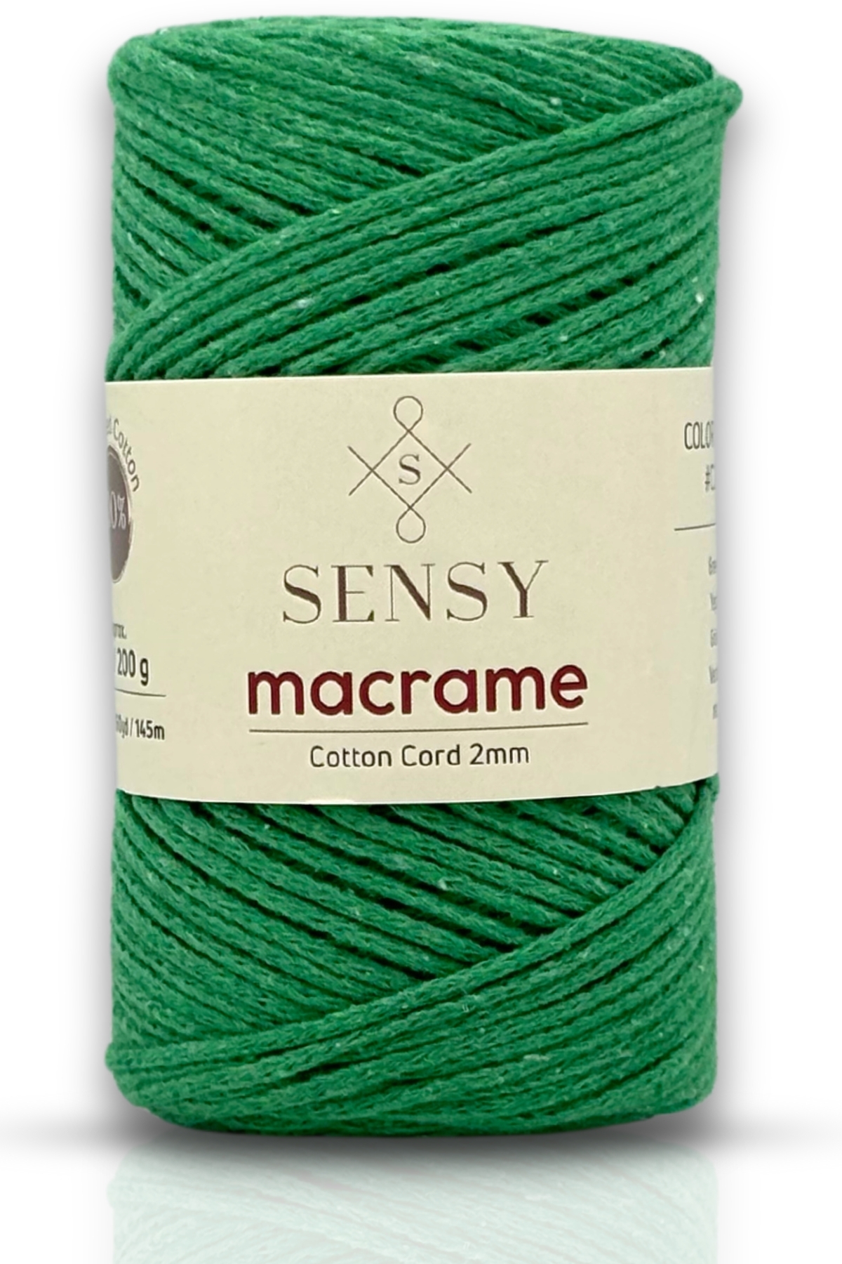 Premium Cotton Macrame Lanyard Green 2mm Cotton Chain Macrame Bag Lanyard Underplate Lanyard Cotton Lanyard