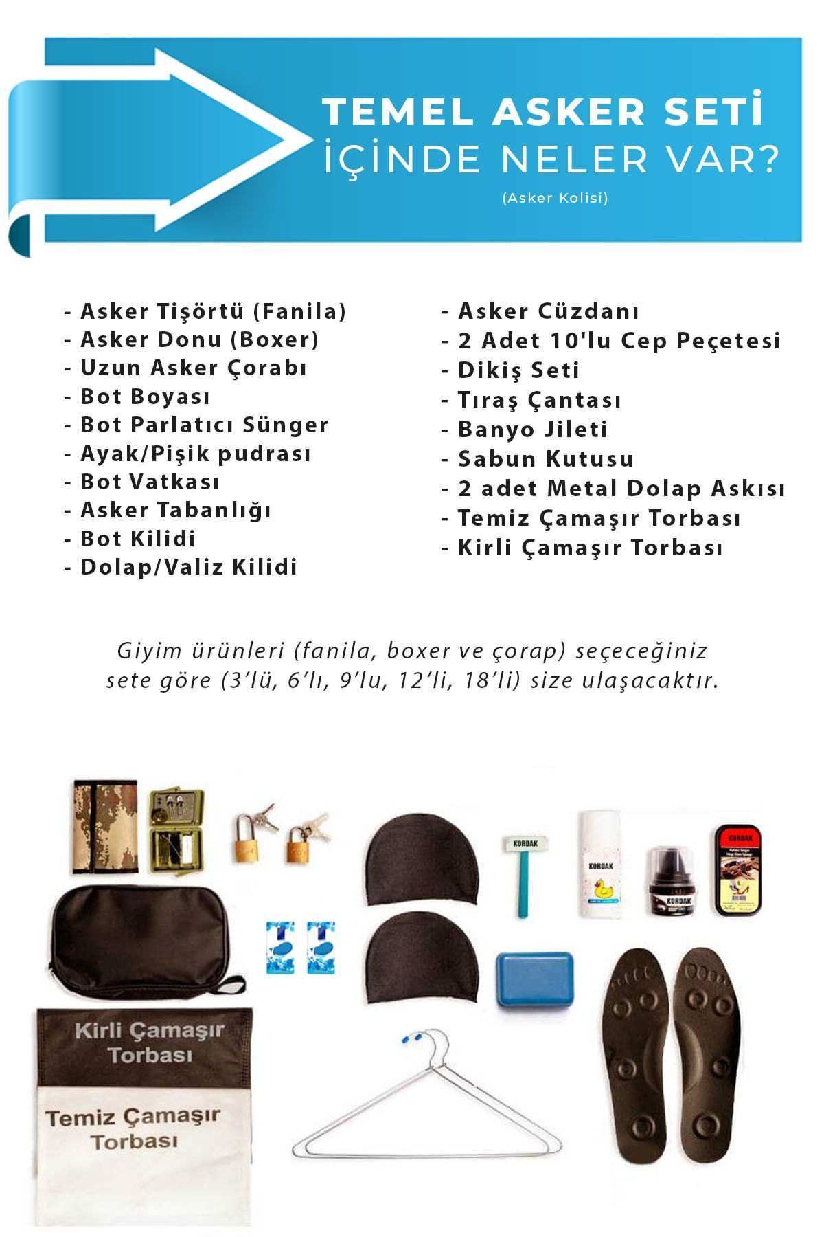 KORDAK-12-Piece Basic Paid Military Equipment Set - Paid Military Equipment - Soldier Underwear 2